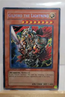 YUGIOH GILFORD THE LIGHTNING CT2-EN001 SECRET RARE! - Image 1