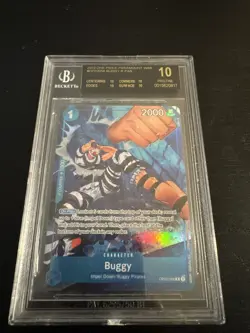 2023 One Piece TCG Buggy Alt Art Paramount War OP02-058 BGS 10 Black Label - Image 1