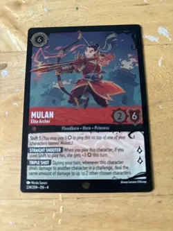 Disney Lorcana, Mulan, elite Archer, foil finish card. Free Postage - Image 1