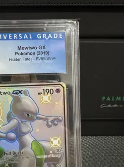 Mewtwo GX CGC 10 PRISTINE Hidden Fates Sv59/Sv94 Pokemon TCG Holo Full Art - Image 4