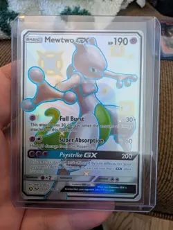 Pokemon TCG Mewtwo GX SV59/SV94 Holo Full Art Shiny Rare Hidden Fates - Image 1
