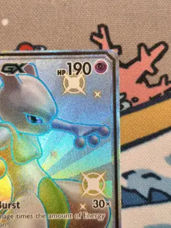 Pokemon TCG Mewtwo GX Hidden Fates SV59/SV94 Holo Full Art Ultra Rare Shiny Card - Image 4