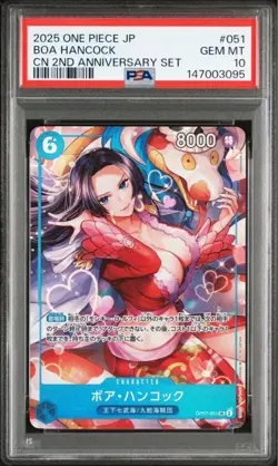 PSA 10 Boa Hancock SR OP07-051 2nd Anniversary Set 2025 ONE PIECE Card Japanese - Image 1