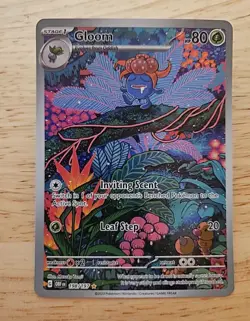 Pokemon Gloom Card 198/197 SV03 Obsidian Flames Holo Rare TCG Illustration - Image 1