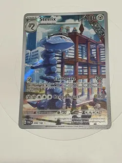 Pokemon TCG Steelix 208/182 Paradox Rift Illustration Rare Card NM/M Condition - Image 1