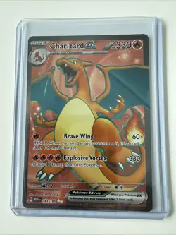 Pokemon TCG Charizard EX 183/165 Scarlet & Violet 151 Ultra Rare Card - Image 1