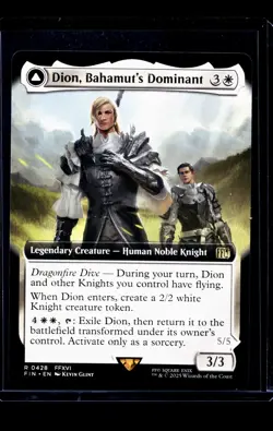 MTG Magic the Gathering FIN Final Fantasy Extended Art Dion Bahamut's Dominant - Image 1