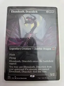 mtg, Ebondeath, Dracolich (Borderless) AFR Regular NM - Image 1