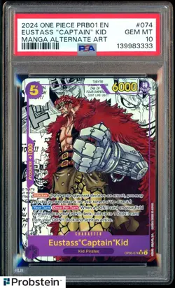 2024 Pokemon PRB01 EN #074 Eustass Captain Kid Manga Alternate Art PSA 10 - Image 1