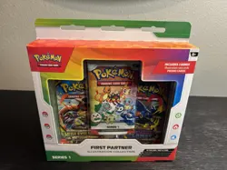 Pokemon TCG First Partner Illustration Collection Series 1 Promo Booster Box - Image 1