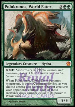 Polukranos World Eater 1x FOIL THS MTG Theros Mythic MINT green - Image 1