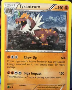 Pokemon 2014 XY Furious Fists Tyrantrum 62/111 Cosmos Rare Holo [SWIRL] LP - Image 2