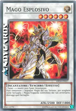 MAGO ESPLOSIVO • (Explosive Magician) • Comune • OP10 IT017 • Unl • YUGIOH! - Image 1