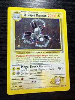Lt. Surge's Magneton - 8/132 - Pokemon Gym Heroes Unlimited Holo Rare Card HP - Image 1