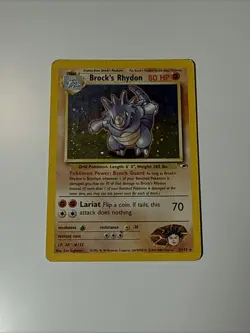 Pokemon TCG Brock's Rhydon 2/132 Gym Heroes Holo Rare Card Vintage - Image 1