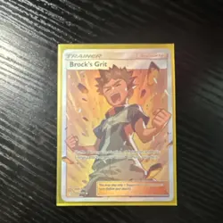 Pokemon Brock's Grit 172/181 Ultra Rare Full Art Holo Team Up Trainer Card - Image 3