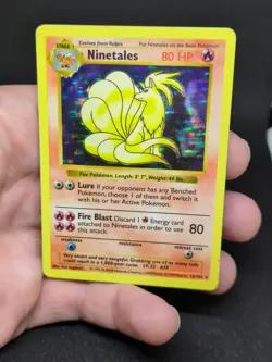 Pokemon Ninetales Holo Shadowless Base Set 12/102 WOTC 1999 - Image 3