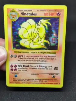Pokemon Ninetales Holo Shadowless Base Set 12/102 WOTC 1999 - Image 5