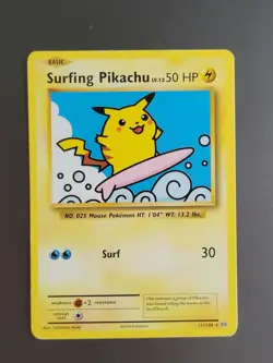 Surfing Pikachu 111/108 Pokemon Secret Rare XY - Evolutions Card LP - Image 1