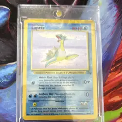 Pokemon Lapras Fossil Holo Rare 80 HP 10/62 Unlimited English Card - Image 3