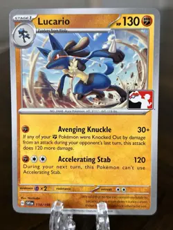 Lucario 114/198 Prize Pack Series 3 Play! Pokemon Stamped Non-Holo LP-NM - Image 1