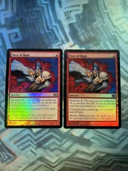 MTG 2X Foil Haze of Rage EX/LP- Future Sight - Image 1