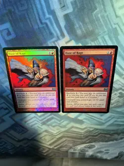 MTG 2X Foil Haze of Rage EX/LP- Future Sight - Image 3