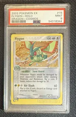 Flygon Cosmos Holo 015/097 Pokemon 2003 EX Dragon Promo PSA 9 - Image 1