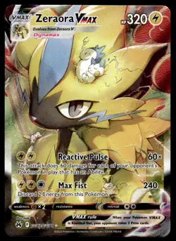 Pokemon TCG Crown Zenith #GG42/GG70 Zeraora VMAX Holo NM - Image 1