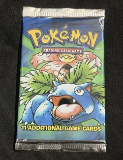 1999 WOTC Pokemon Base Set Booster Pack Venusaur Art, 21.01g HEAVY!! - Image 1