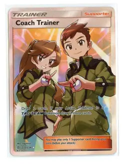 Coach Trainer Full Art 233/236 Ultra Rare Holo SM Unified Minds Pokemon TCG NM - Image 1