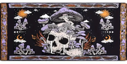 Playmat Skull And Mushrooms TCG MTG Pokemon Yu Gi Oh Lorcana Gundam - Image 1