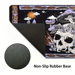 Playmat Skull And Mushrooms TCG MTG Pokemon Yu Gi Oh Lorcana Gundam - Image 3