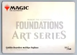 Goblin Boarders Art Card (11/54) (Gold-Stamped Signature) MTG Foundations - Image 2