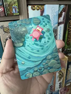 Pokemon hand painted alter full art Slowpoke Scarlet and Violet 151 - Image 1