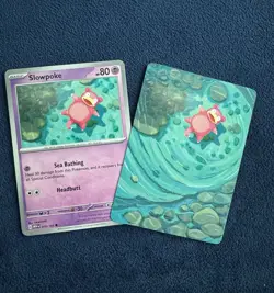 Pokemon hand painted alter full art Slowpoke Scarlet and Violet 151 - Image 3