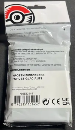 New Sealed Frozen Fierceness Pokemon Center Trading Card 65 Ct Sleeves - Image 3
