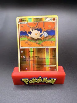 Mankey Reverse Holo Unleashed 53/95 MP-LP Pokemon Card - Image 1