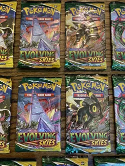 Pokemon Sword & Shield Evolving Skies Lot Of 21 SEALED Booster Packs - Image 3