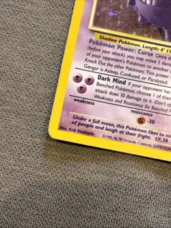 Pokemon TCG Gengar Fossil Holo Card 5/62 NM 1999 Wizards WOTC - Image 5