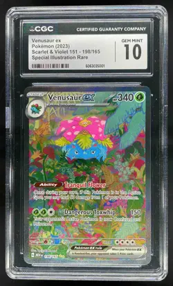 2023 Pokemon S&V 151 Venusaur ex Special Illustration Rare #198 CGC 10 Gem Mint - Image 1