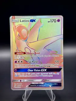 Pokemon Latios GX Secret Rare Full Art Holo Card SM-Unified Minds 243/236 - Image 1