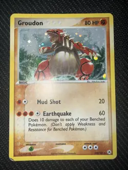 Pokemon Groudon 102/101 Hidden Legends Secret Rare Holo Card - Image 1
