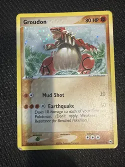 Pokemon Groudon 102/101 Hidden Legends Secret Rare Holo Card - Image 2