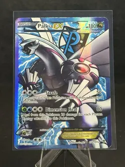 2013 Palkia Ex Plasma Blast Pokemon Card #100 Authentic MP Full Art 100/101 - Image 1