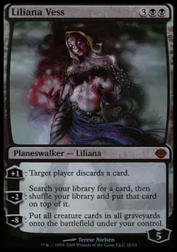 Liliana Vess -Foil Heavy Play MTG Duel Decks: Garruk vs Liliana - Image 1