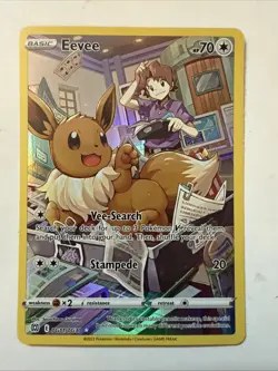 Eevee Trainer Gallery Ultra Rare Holo Card TG11/TG30 Swsh09 Brilliant Stars NM - Image 1
