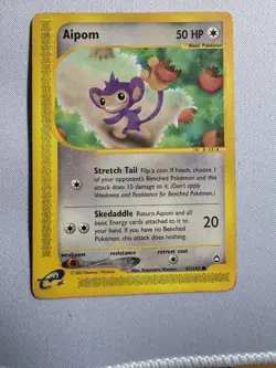 Aipom 67/147 Aquapolis Non-Holo Vintage Pokemon Card TCG 2002 - Image 1