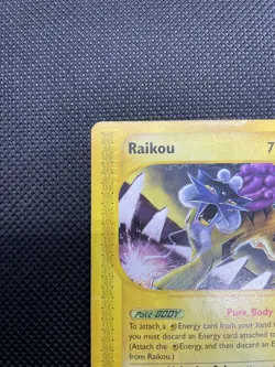 Raikou Rare Non-Holo Pokemon Card Skyridge 28/144 Vintage WOTC Moderate Play - Image 2