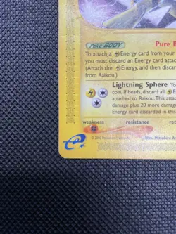 Raikou Rare Non-Holo Pokemon Card Skyridge 28/144 Vintage WOTC Moderate Play - Image 4